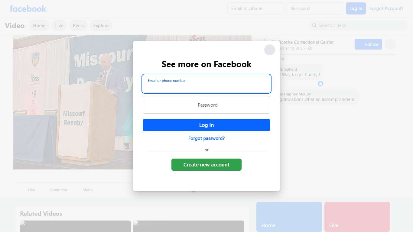 Chillicothe Correctional Center on Reels Facebook
